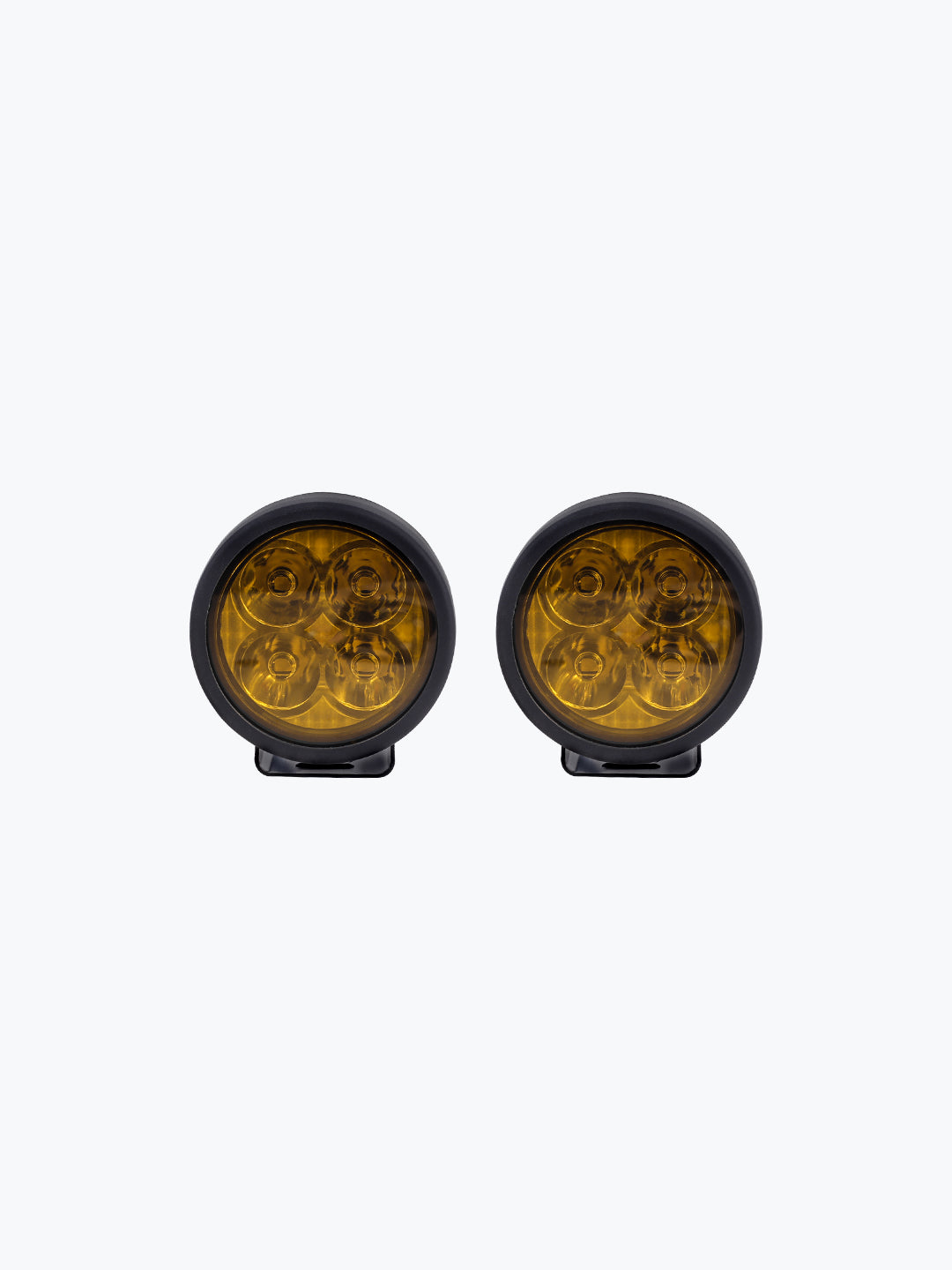 HJG 4 LED Cap Round Pair Foglight With Wire harness