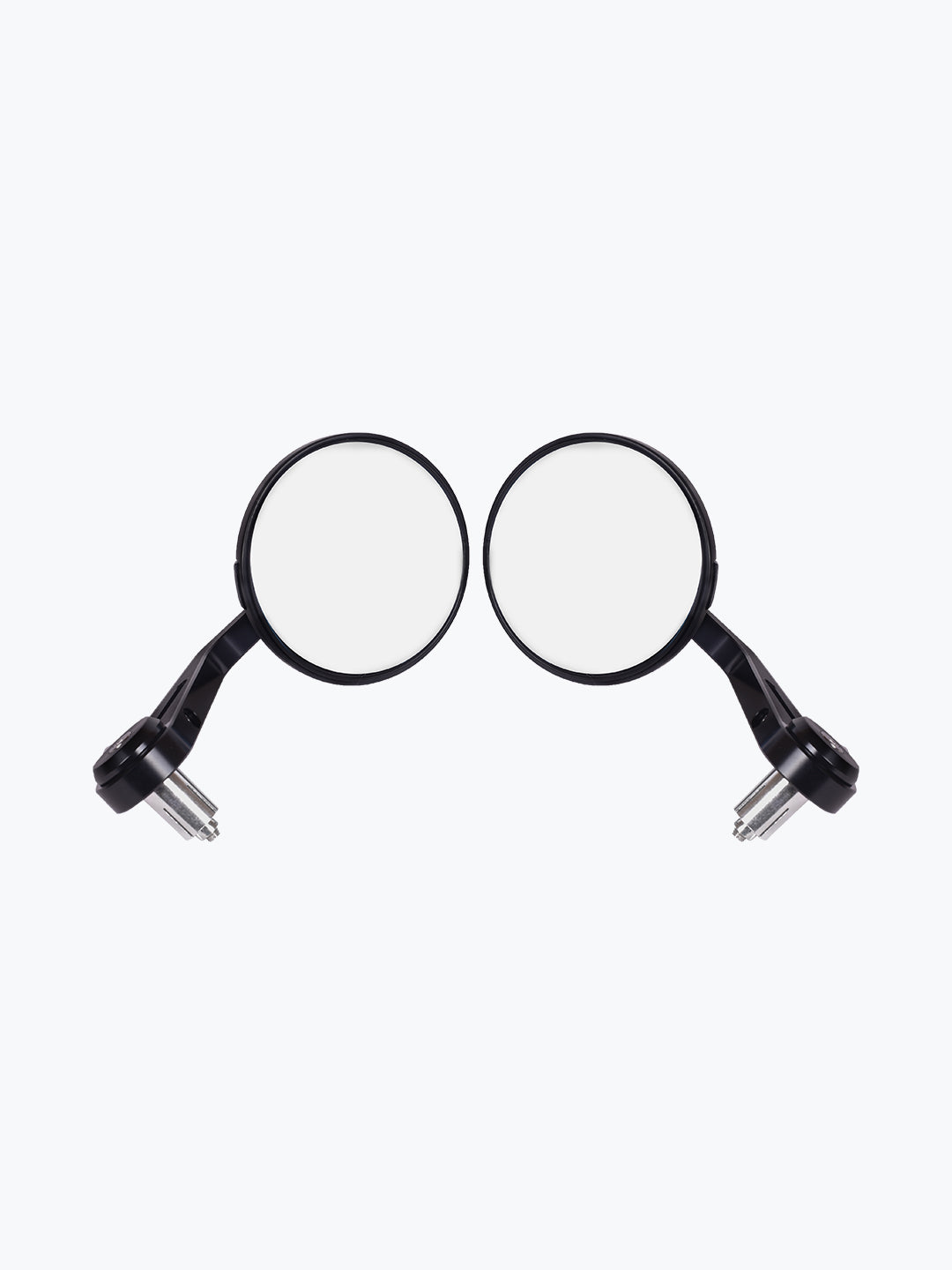 Bar End CNC Dual Tone Mirror Black LF-1090