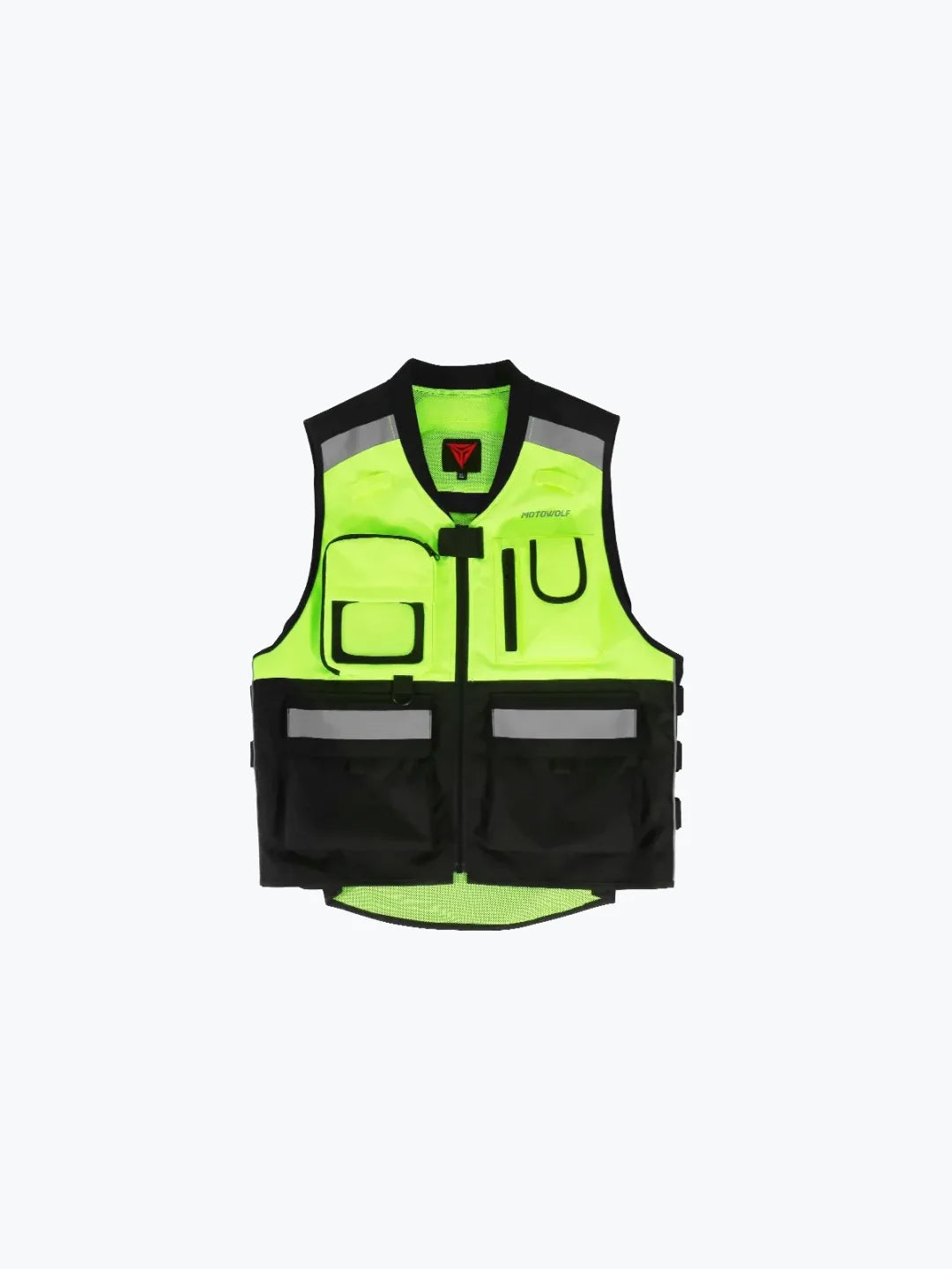 MOTOWOLF MDL0504 Reflective Riding Vest Without Pads Black Green