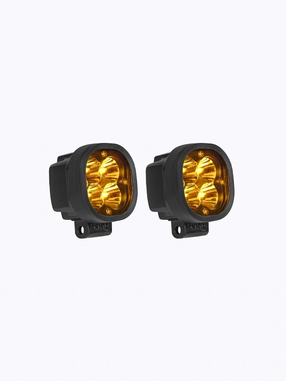HJG Mini 4 LED Pair Foglight Premium Universal Auxiliary Light Set