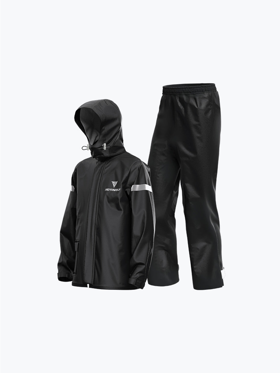 MOTOWOLF MDL0401 Waterproof Motorcycle Raincoat Set Black