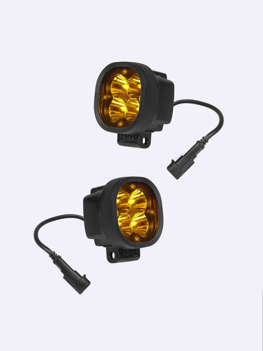 HJG Mini 4 LED Pair Foglight Premium Universal Auxiliary Light Set