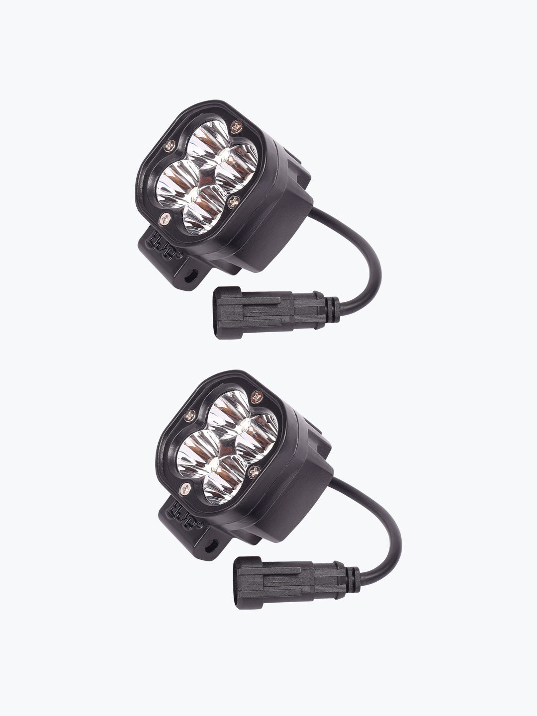 HJG Mini 4 LED Pair Foglight Premium Universal Auxiliary Light Set