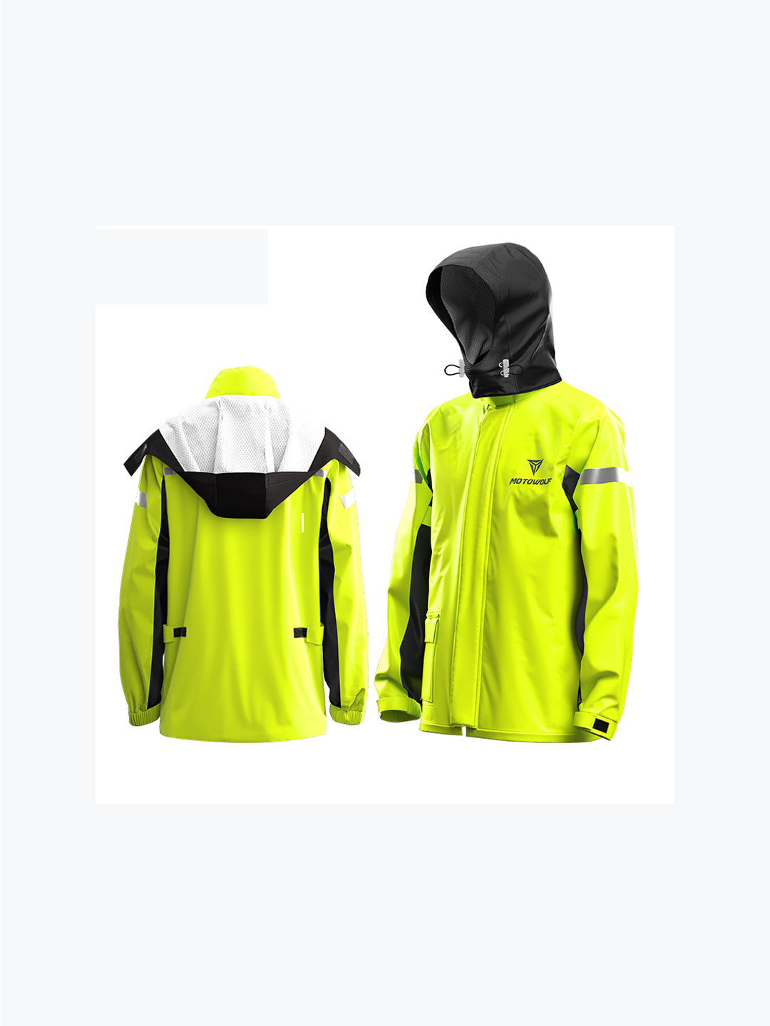 MOTOWOLF MDL0401 Waterproof Motorcycle Raincoat Set Yellow Black