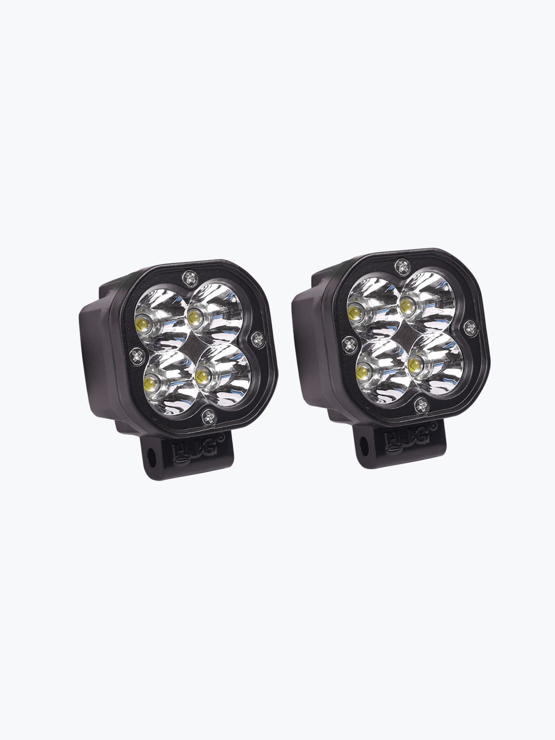 HJG Mini 4 LED Pair Foglight Premium Universal Auxiliary Light Set