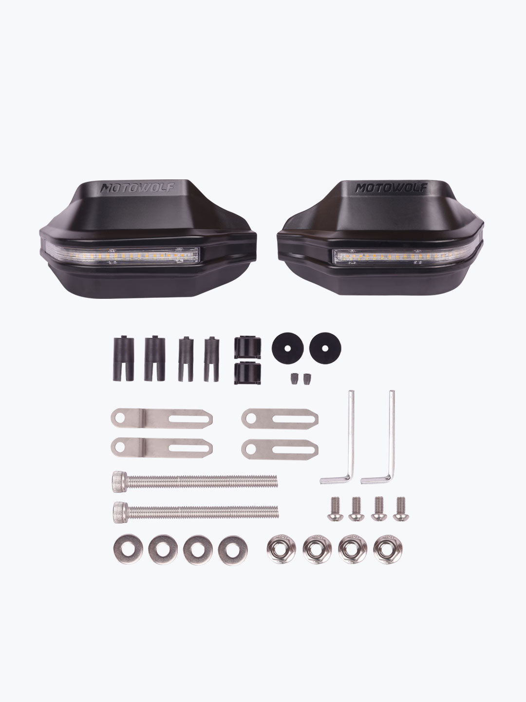 HANDGUARD MOTOWOLF WITH DRL 702 BLACK
