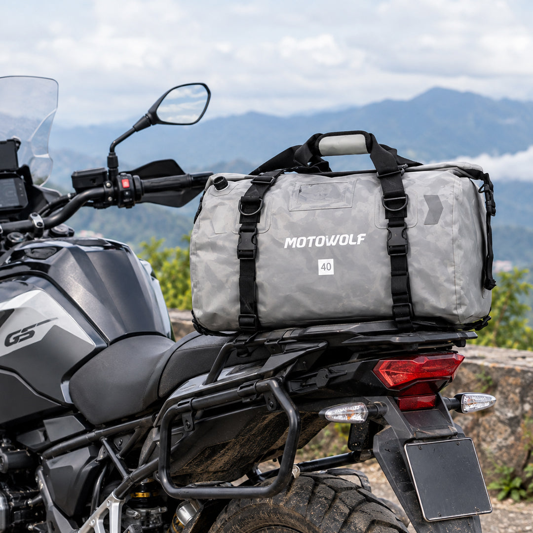 MOTOWOLF MDL0717 40L Orange Waterproof Motorcycle Travel Bag
