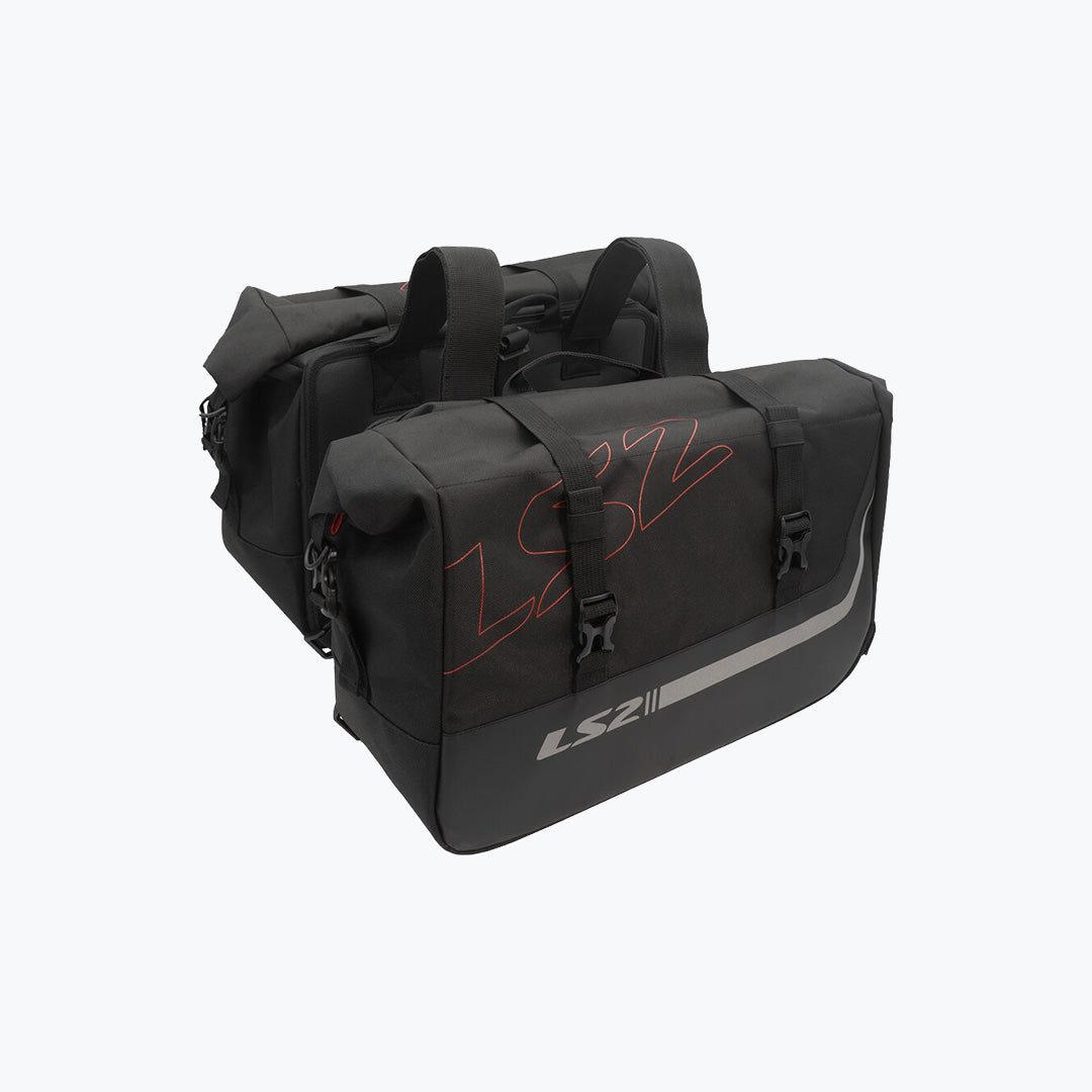 LS2 Saddle Bag Waterproof 20L + 20L Motorcycle Saddlebags