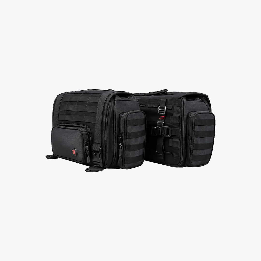 RiderZone Pangong Waterproof Motorcycle Pannier Bags 40L Expandable to 50L