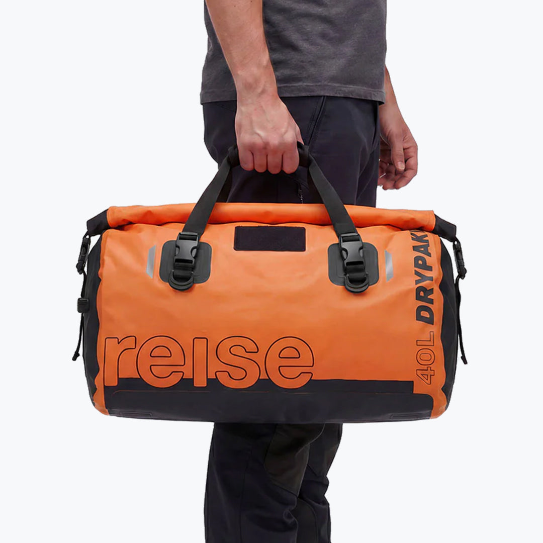 Reise Dry Pack Tail Bag Orange 40L Waterproof Motorcycle Luggage