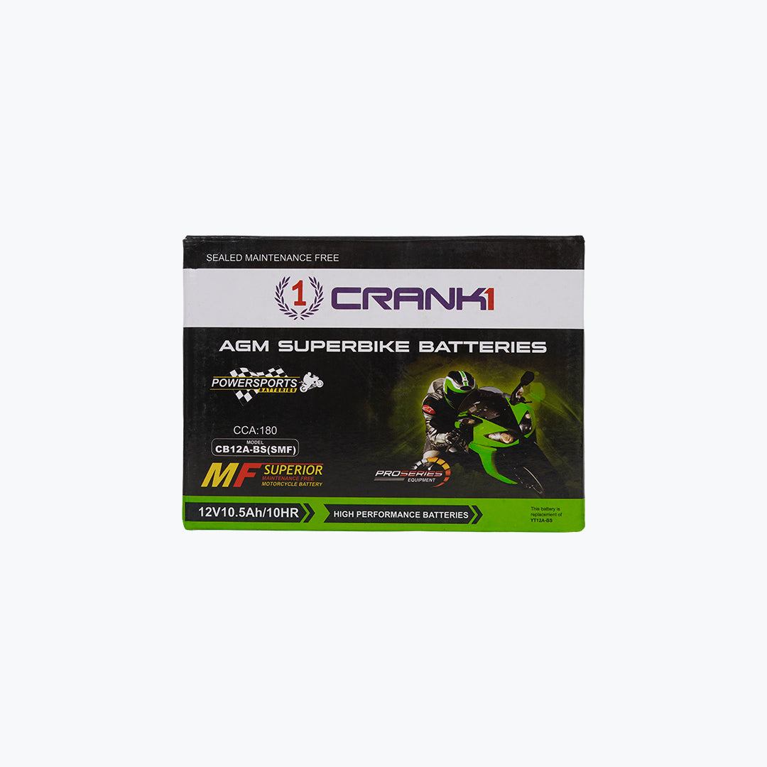 CRANK1 CB12A-BS SMF Motorcycle Battery