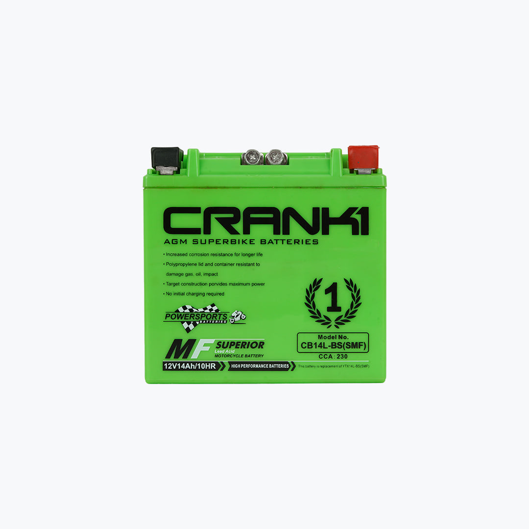 CRANK1 CB14L-BS SMF Factory Activated Motorcycle Battery
