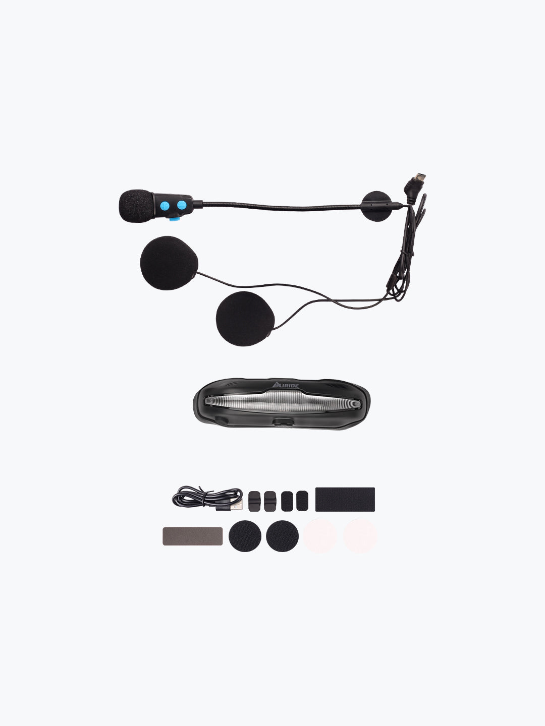 AI Ride R5 Bluetooth Helmet Communication System with Helmet LED