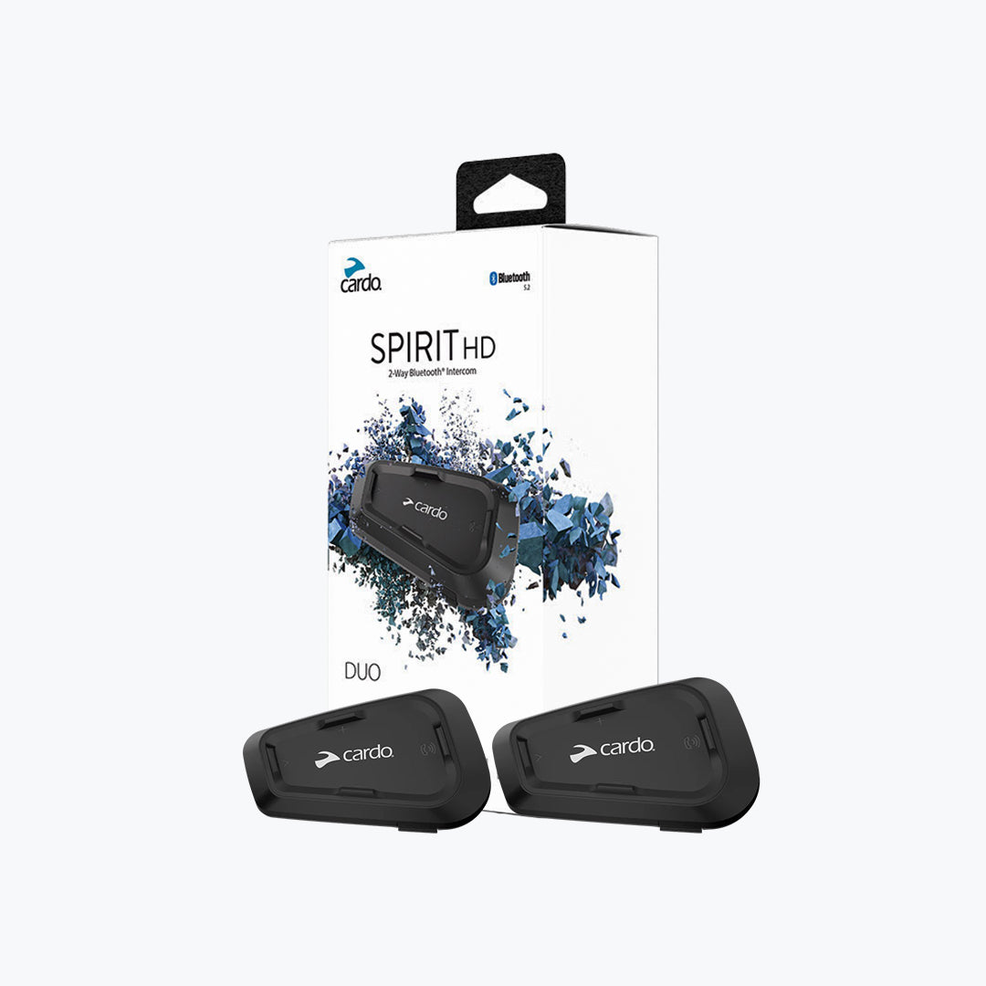 Cardo Spirit HD Duo SPRT0102 Bluetooth Motorcycle Intercom Twin Pack