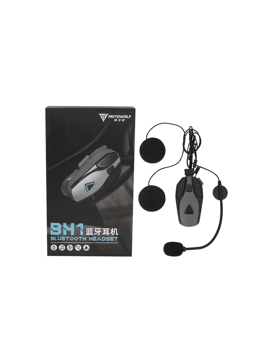 Motowolf BH1 Bluetooth Headset ABG Grey