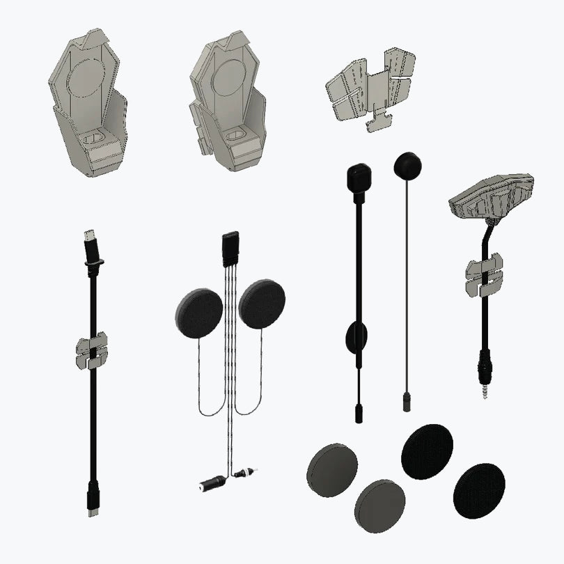 BluArmor ClickDock AHK Additional Helmet Kit C50 Black
