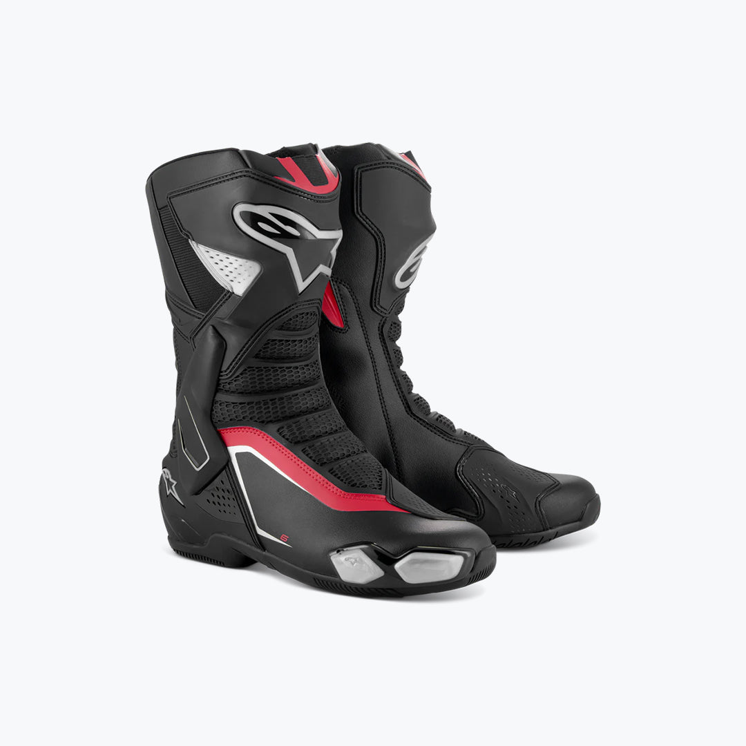 Alpinestars SMX-6 V3 Riding Boots Black/Silver/Red EU 42