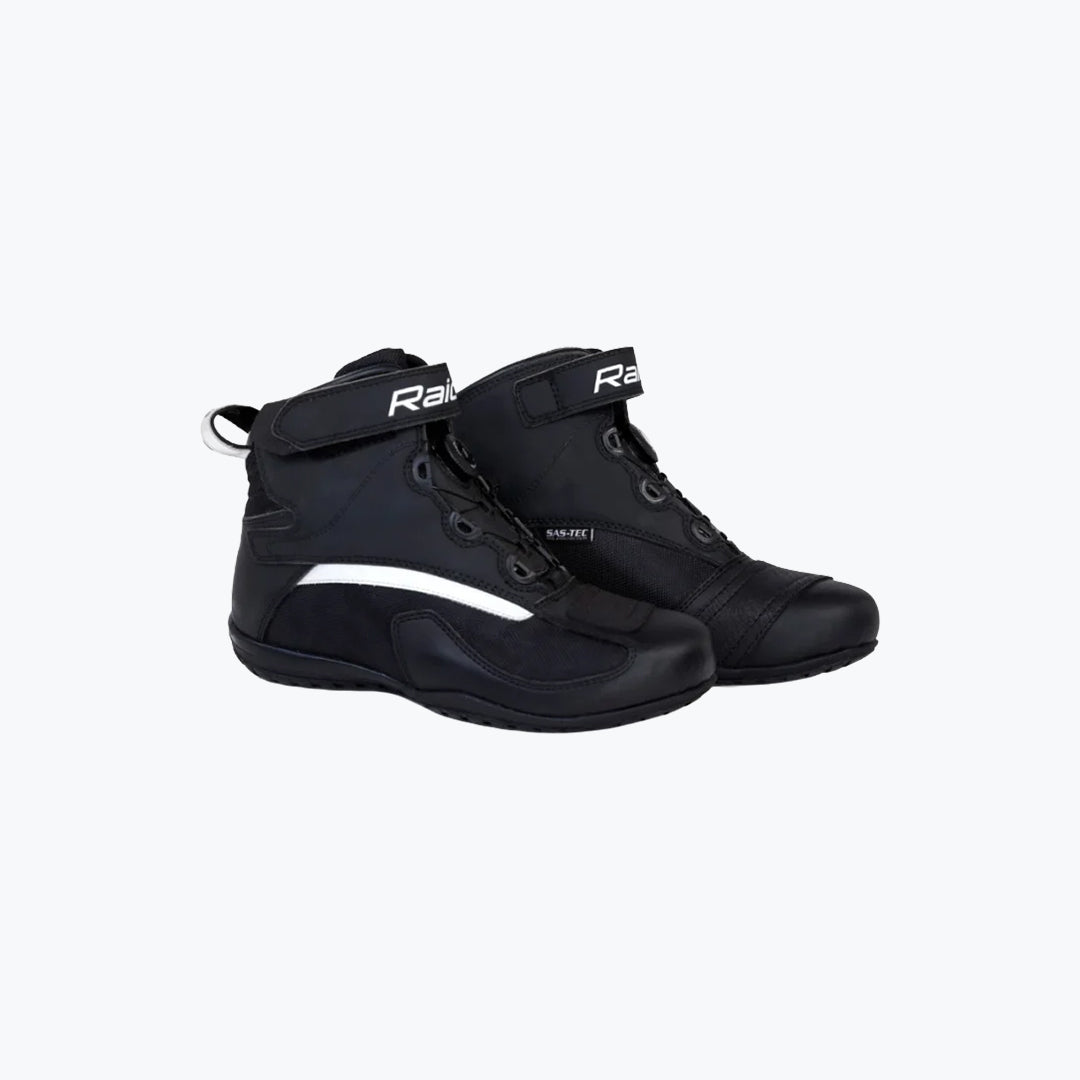 Raida Urban R Riding Shoes Black – Lightweight Motorcycle Riding Sneakers