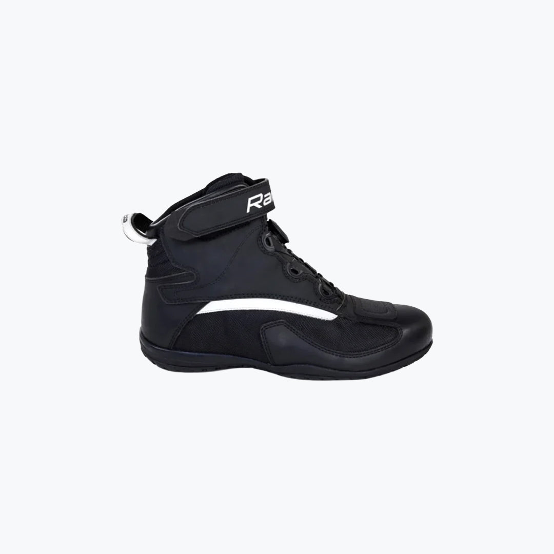 Raida Urban R Riding Shoes Black – Lightweight Motorcycle Riding Sneakers