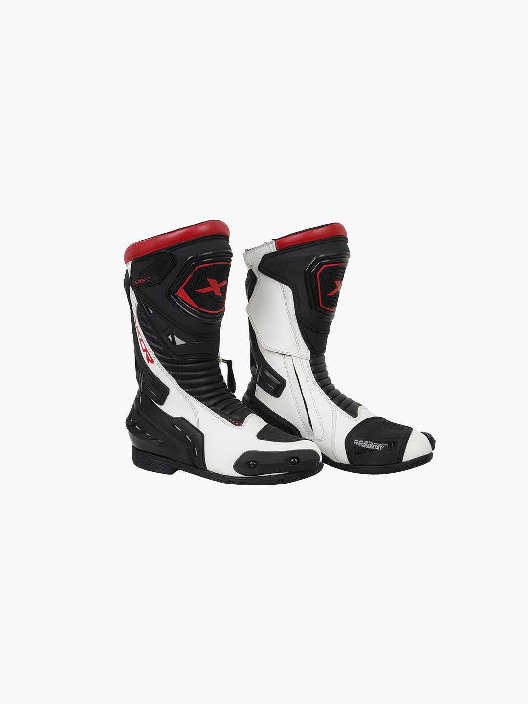 AXOR Slipstream Boot Pro Black White Red Motorcycle Riding Boots