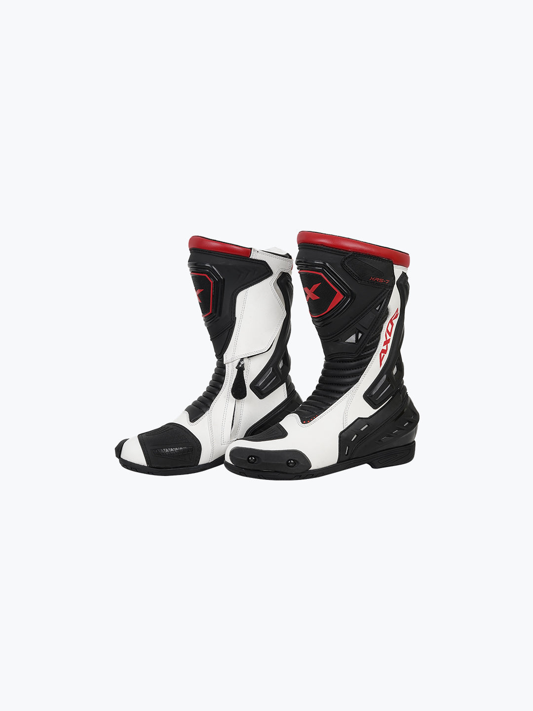 AXOR Slipstream Boot Pro Black White Red Motorcycle Riding Boots
