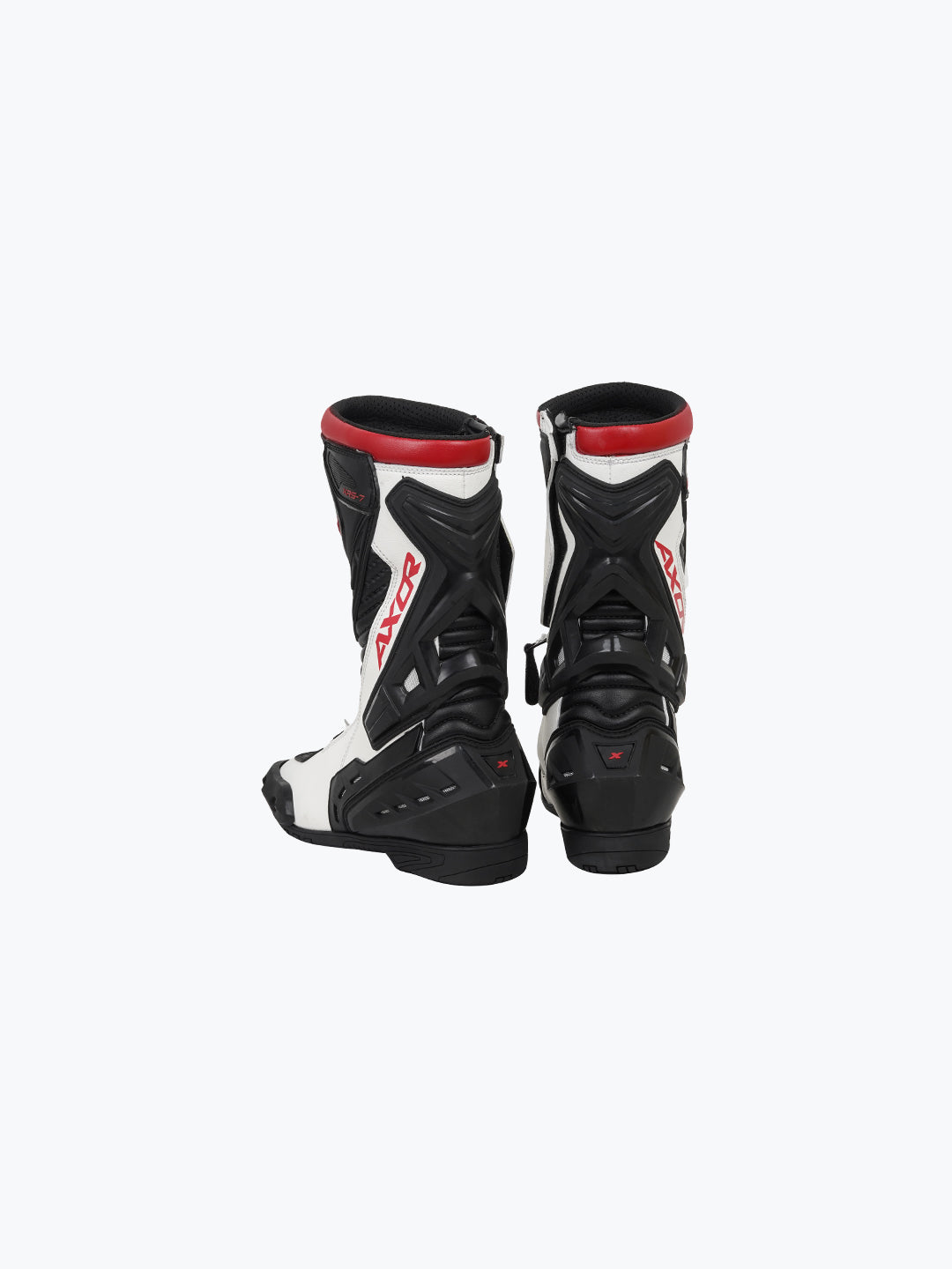 AXOR Slipstream Boot Pro Black White Red Motorcycle Riding Boots