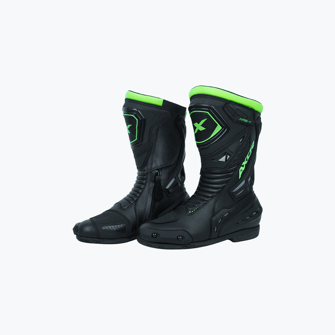 AXOR Slipstream Boot Pro Black Neon Motorcycle Riding Boots