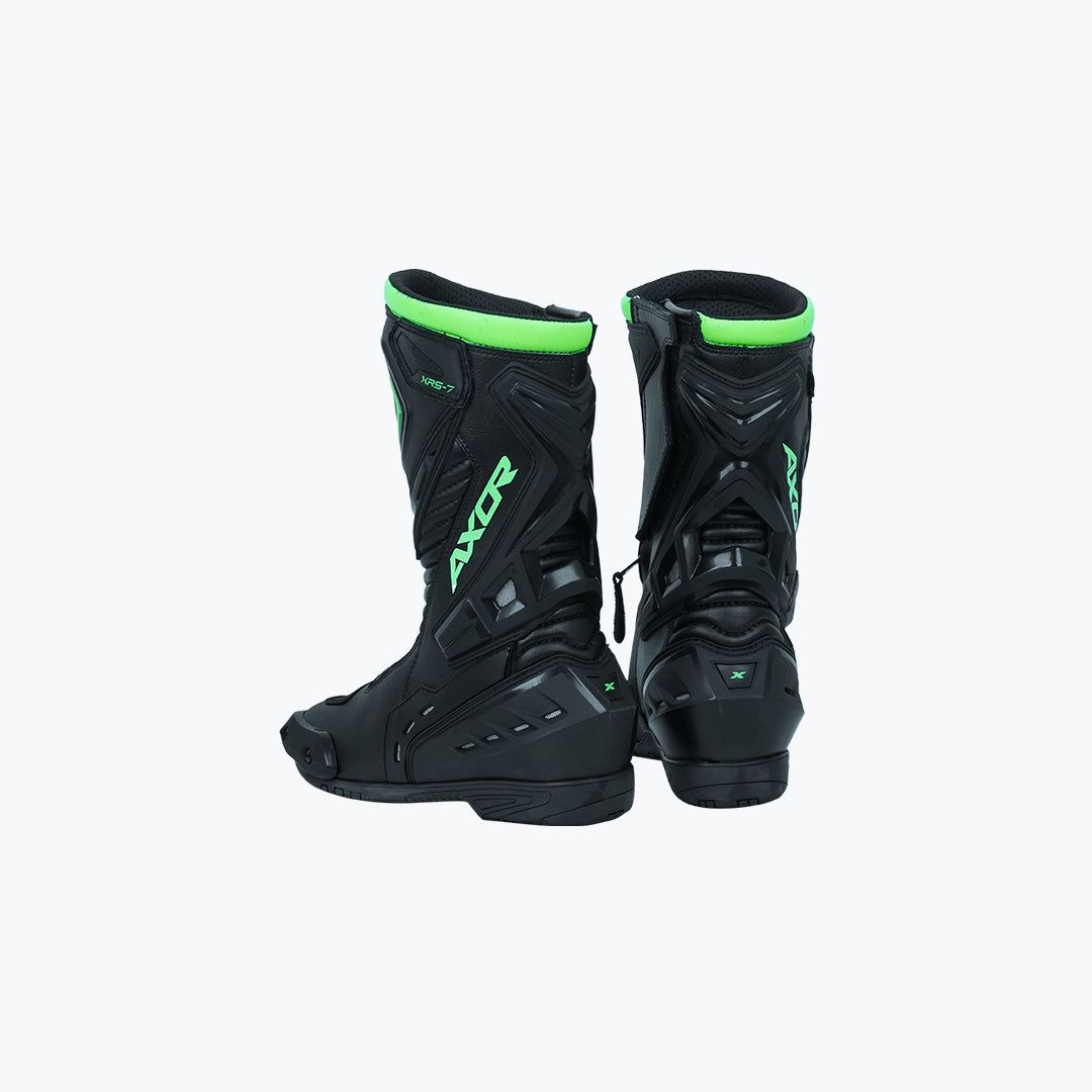 AXOR Slipstream Boot Pro Black Neon Motorcycle Riding Boots