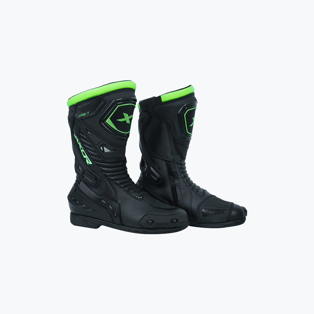 AXOR Slipstream Boot Pro Black Neon Motorcycle Riding Boots