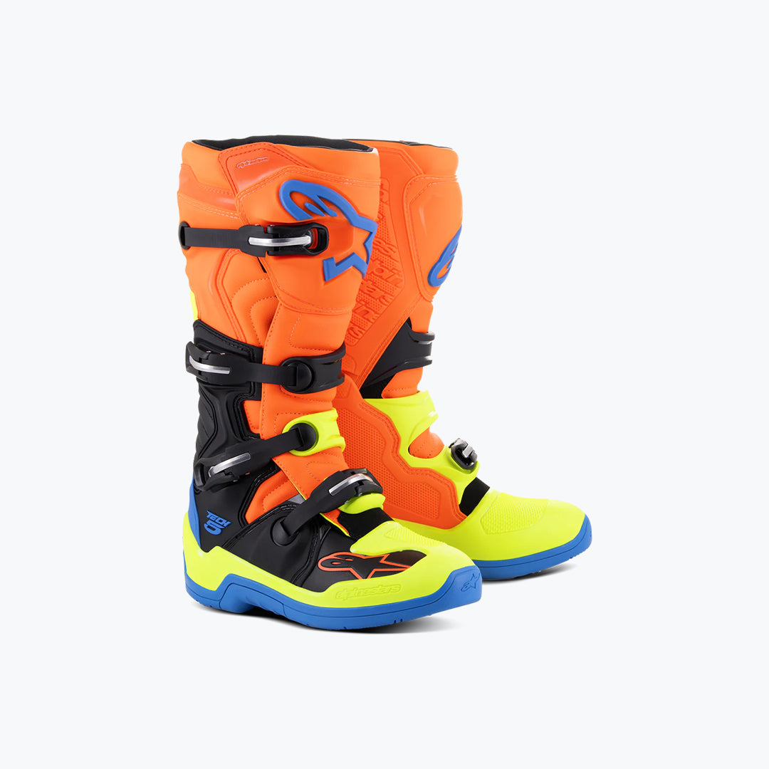 Alpinestars Tech 5 Motocross Boots Orange/Blue US 9