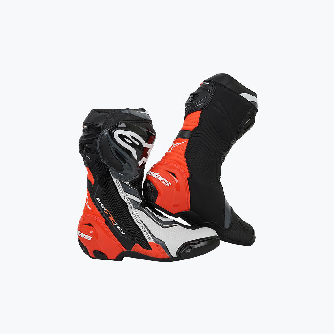 Alpinestars Supertech R Boot Black Red Flu White Grey Euro