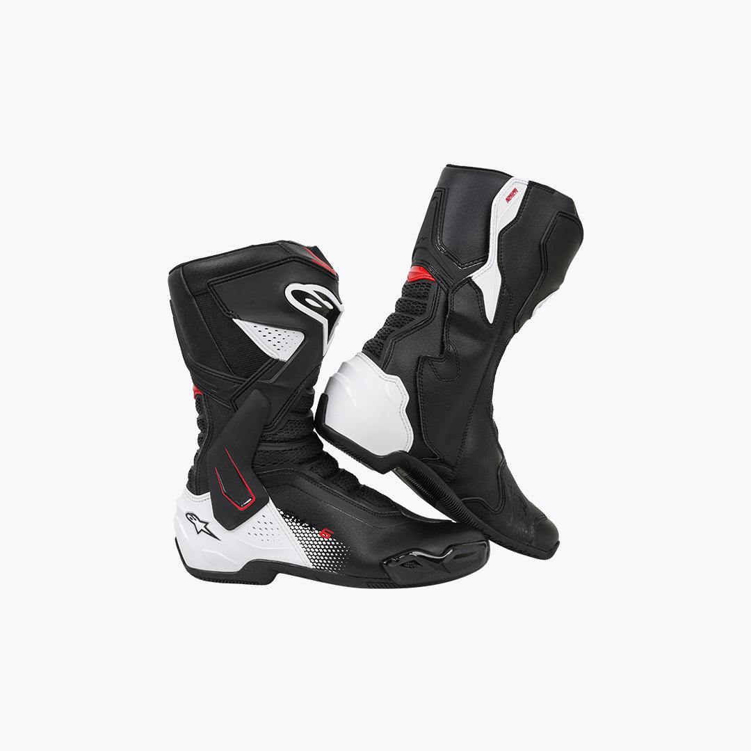 Alpinestars SMX-6 V3 BTS Riding Boots Black/White/Red Graphic EU 42