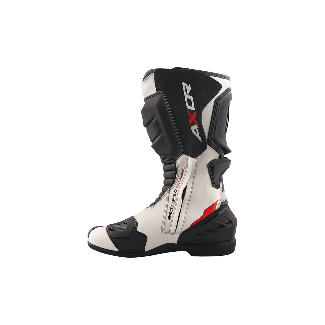 Axor Racer Tec Riding Boots Black White Red