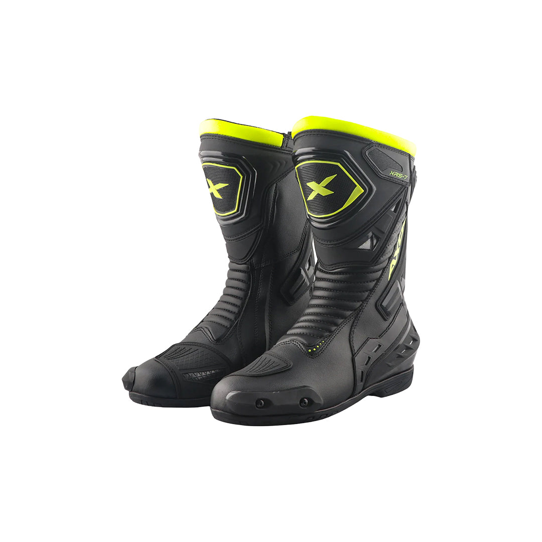 Axor Slipstream Pro Riding Boots Black Neon Green