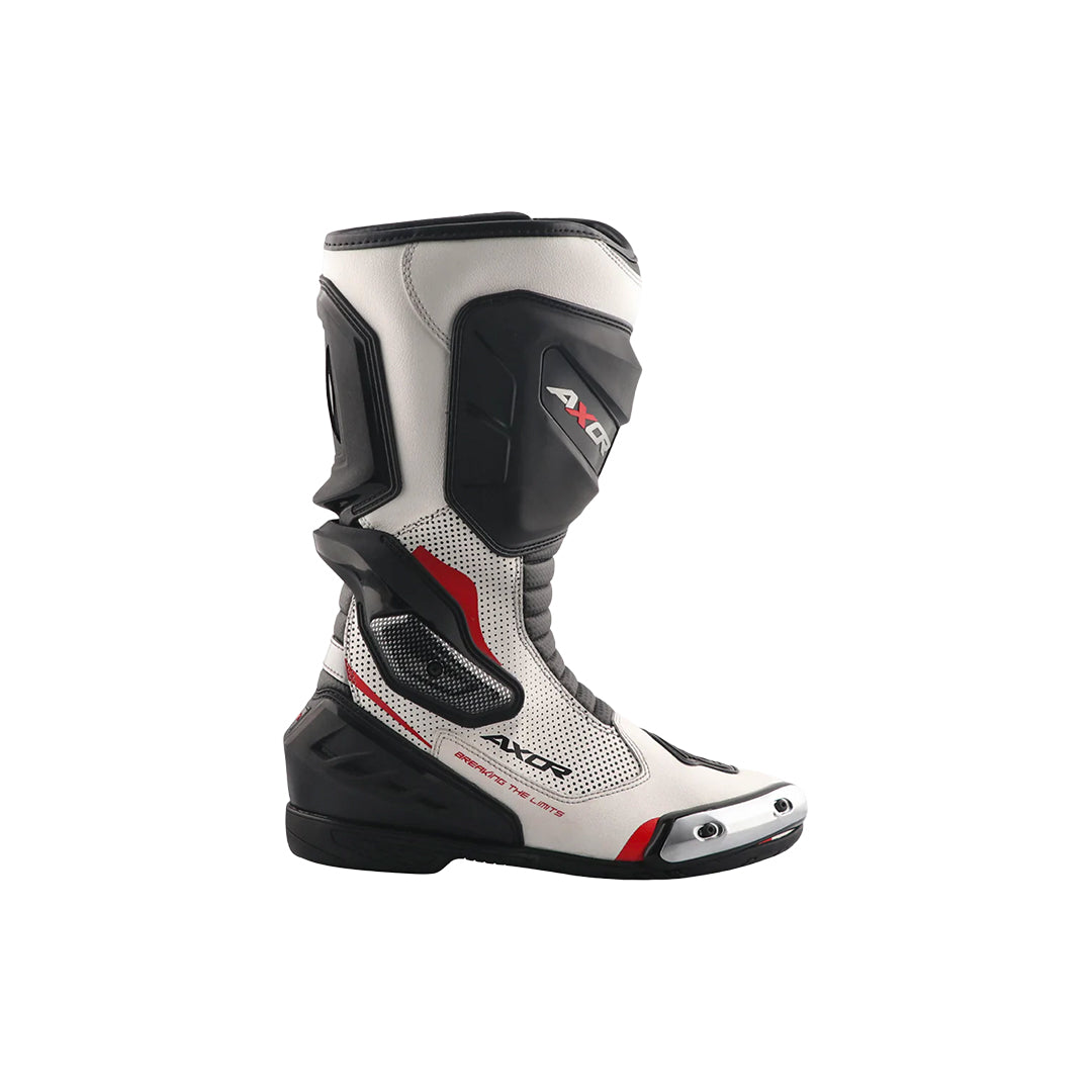 Axor Racer Tech Riding Boots Black White Red