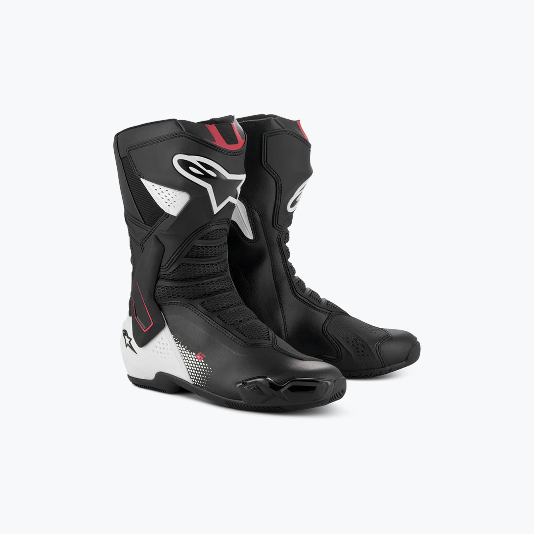 Alpinestars SMX-6 V3 BTS Riding Boots Black/White/Red Graphic EU 45