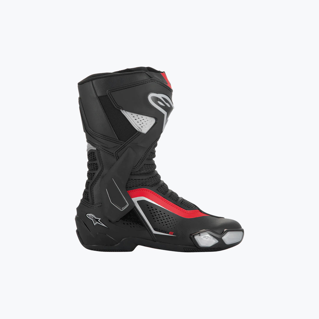 Alpinestars SMX-6 V3 BTS Riding Boots Black/Silver/Red EU 45