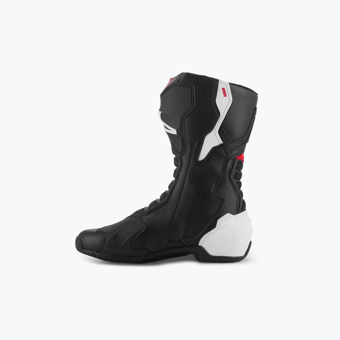 Alpinestars SMX-6 V3 BTS Riding Boots Black/White/Red Graphic EU 44 – Breathable Sport Touring Motorcycle Boots