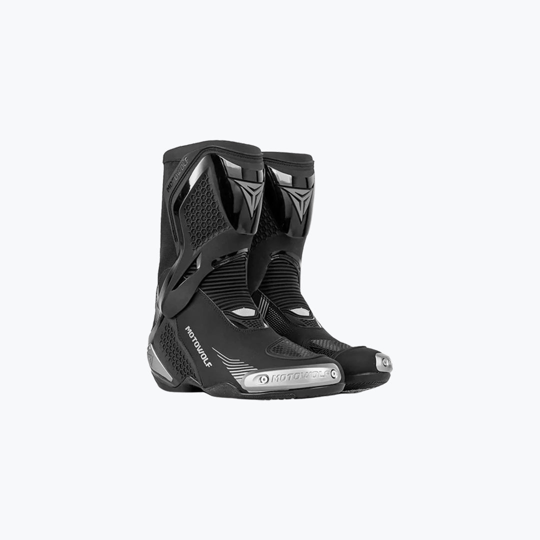 MOTOWOLF B01 Motorcycle Racing Riding Boots Black