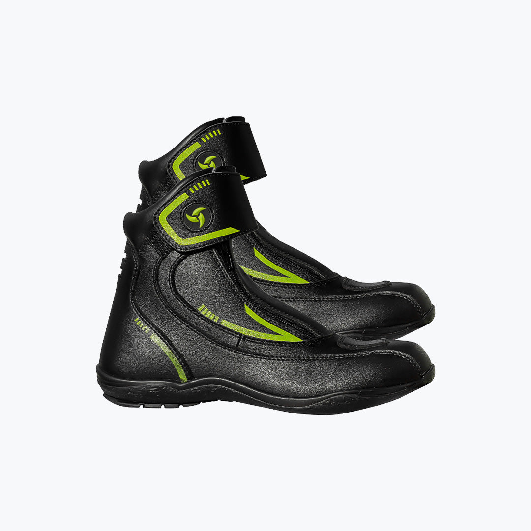 Raida Tourer Motorcycle Riding Boots Black Hi Viz