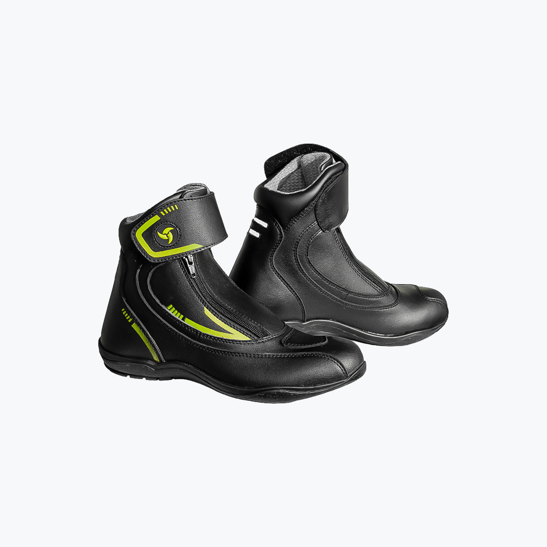 Raida Tourer Motorcycle Riding Boots Black Hi Viz
