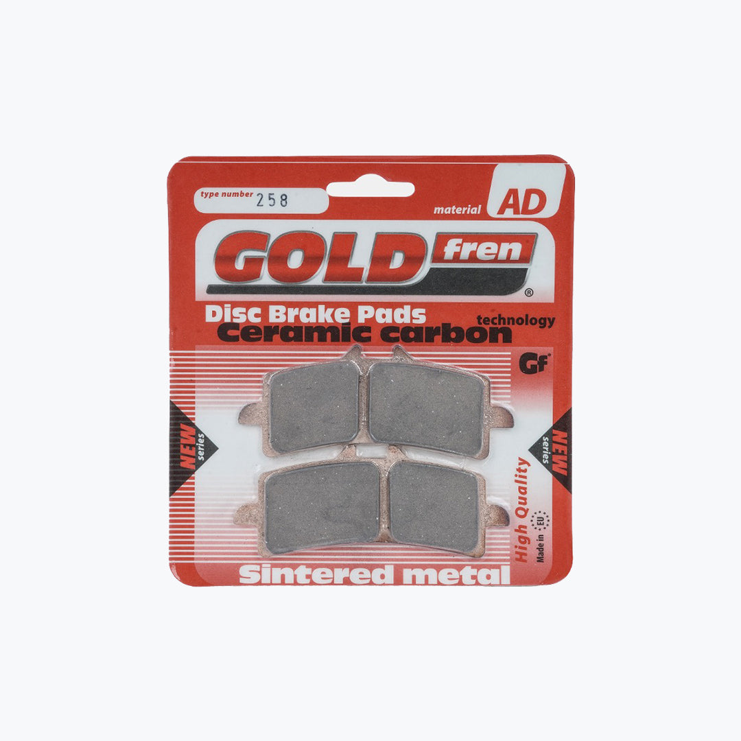 Gold Fren Disc Brake Pads 258 AD – Sintered Ceramic Motorcycle Brake Pads
