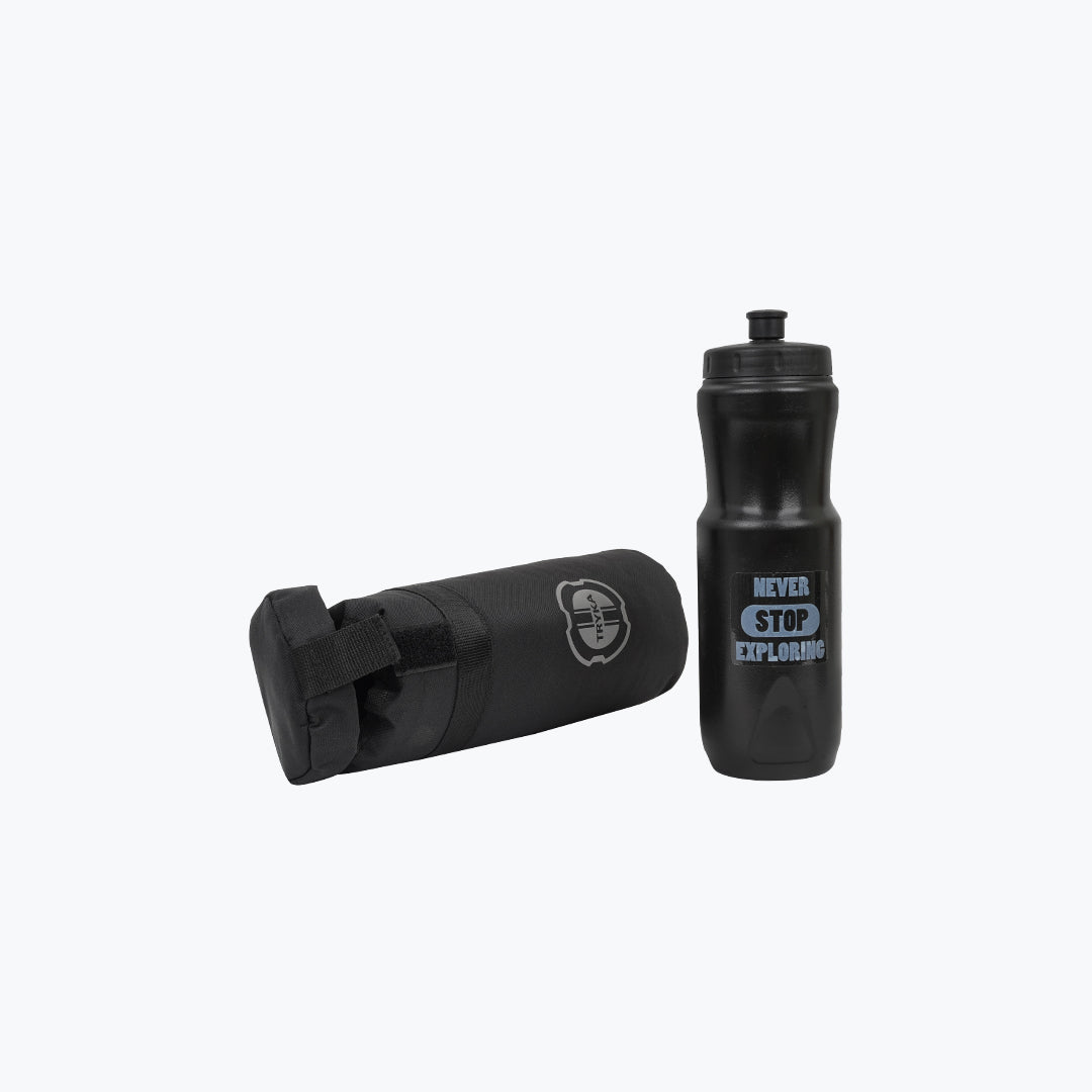 TRYKA Hydration Bottle Kit with Heatshield Motorcycle Water Bottle Mount Kit