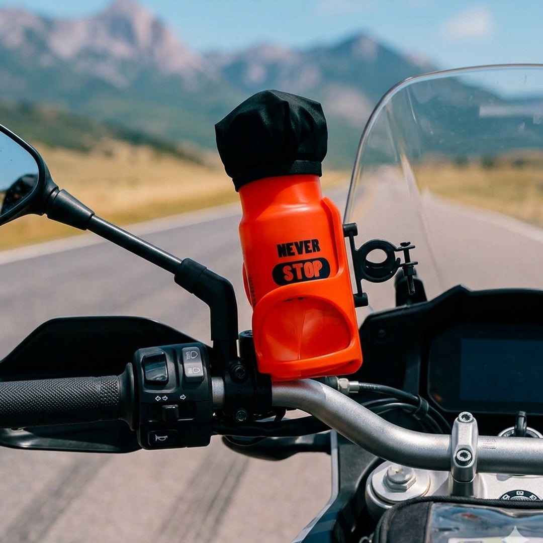 TRYKA Hydration Bottle Kit Red Universal Motorcycle Water Bottle Mount Kit