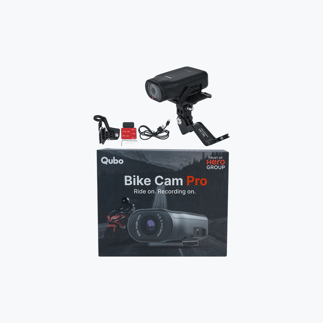 Qubo Cam Pro Action Camera with Handle Mount Combo