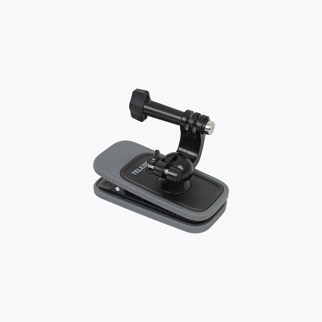 Telesin 360° Rotary Backpack Clip Mount for Action Cameras – Adjustable Clip Mount