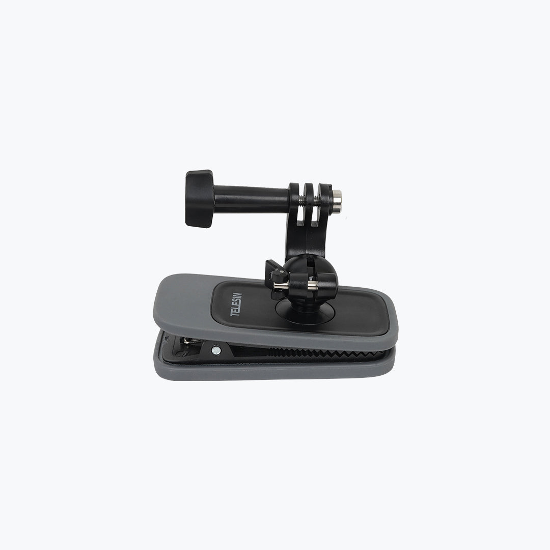 Telesin 360° Rotary Backpack Clip Mount for Action Cameras – Adjustable Clip Mount