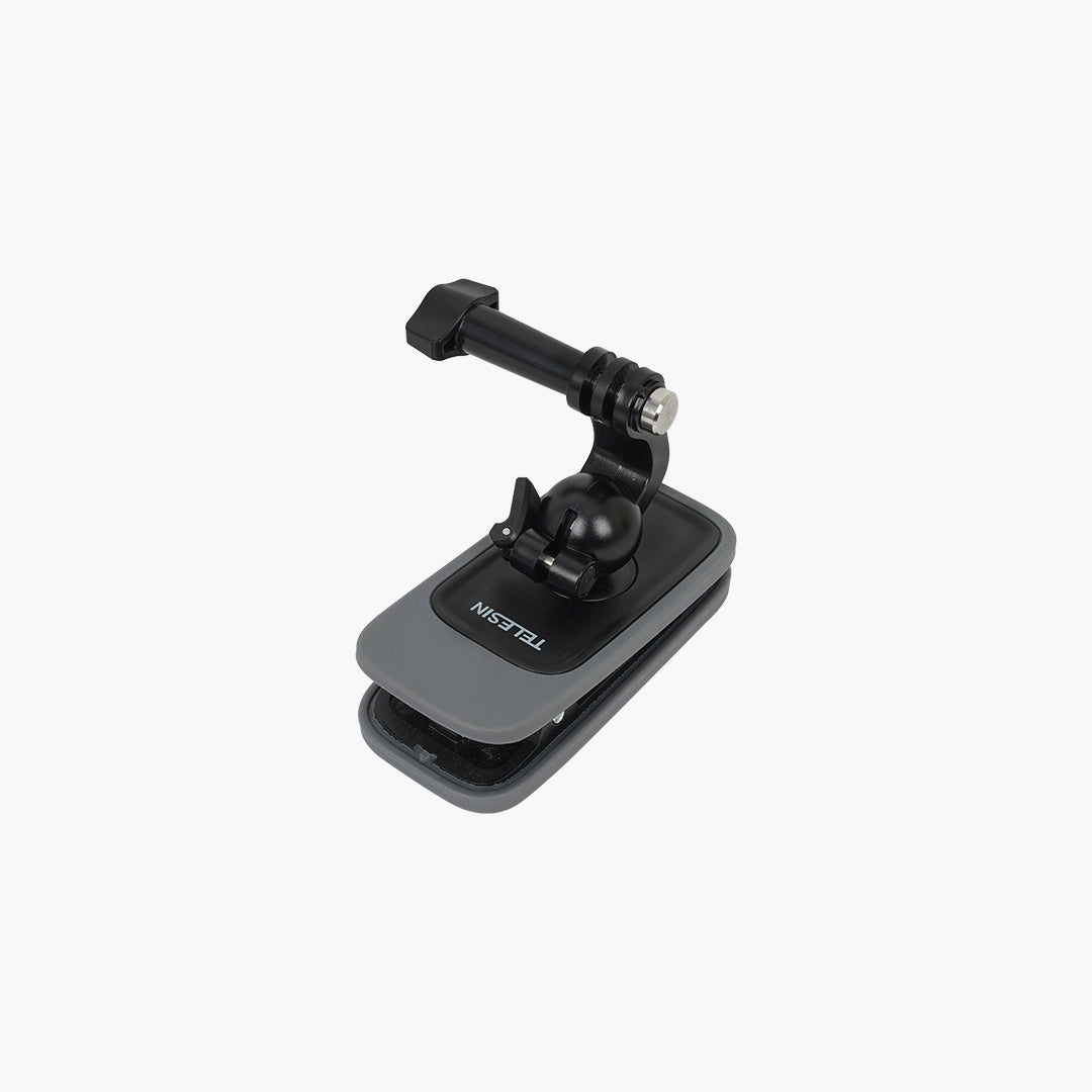 Telesin 360° Rotary Backpack Clip Mount for Action Cameras – Adjustable Clip Mount