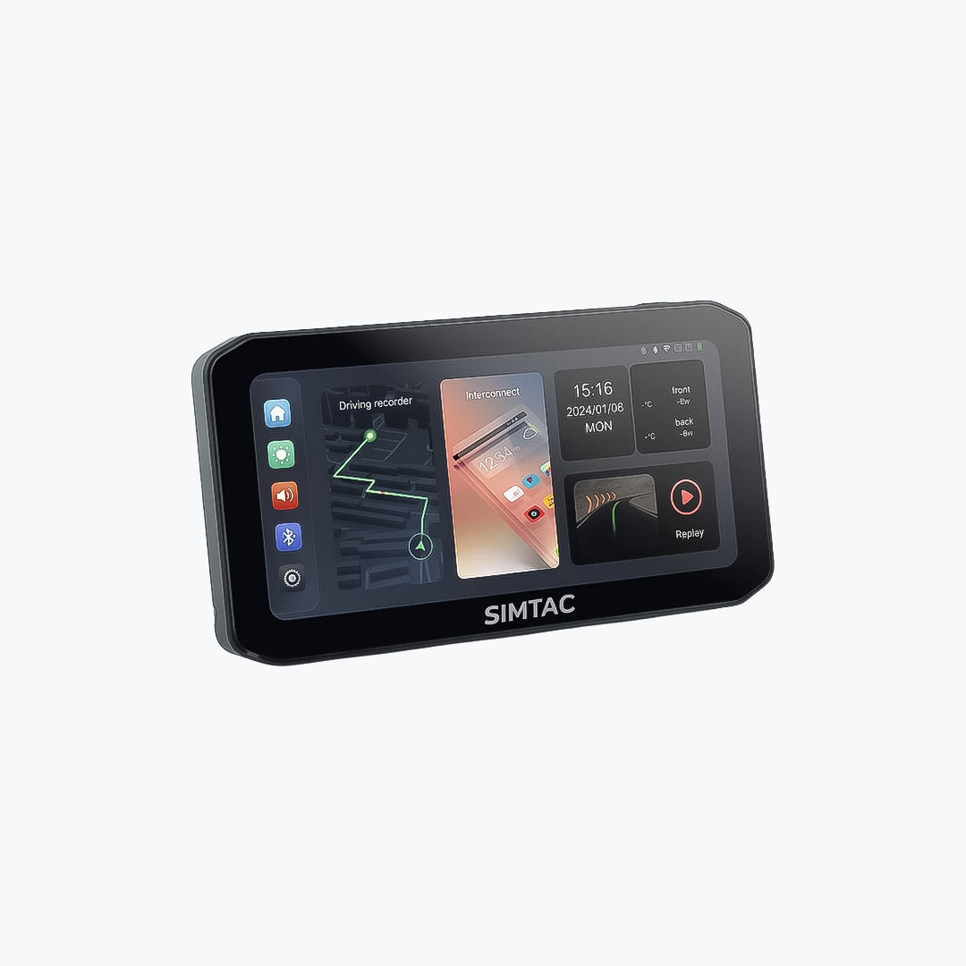 SIMTAC M6DT Motorcycle Navigation Screen