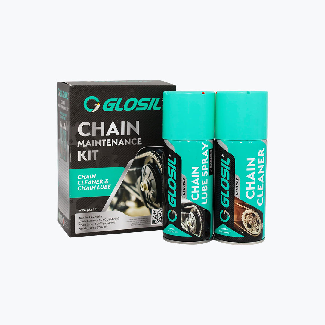 Glosil Chain Maintenance Kit – Motorcycle Chain Cleaning & Lubrication Kit